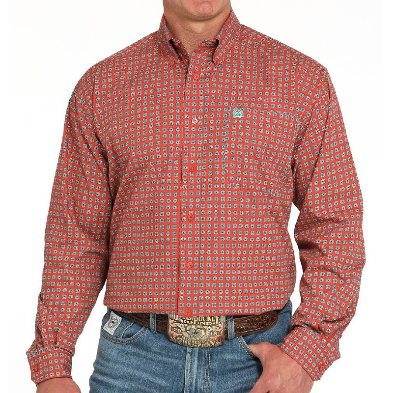 Cinch Men’s Geo Print Button Down Shirt