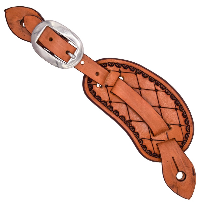 Teskey’s Diamond Tooled Montana Spur Straps