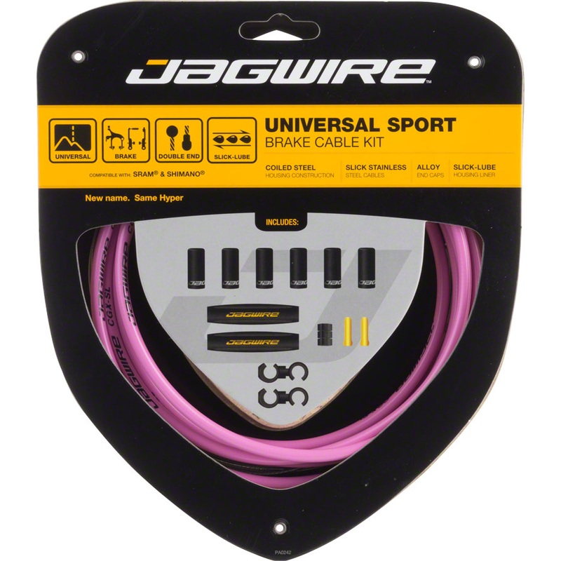 Jagwire Universal Sport Brake Cable Kit, Pink