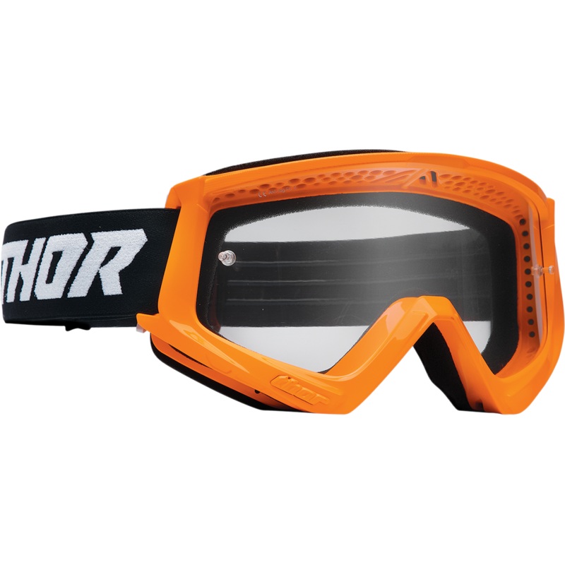 THOR Combat Goggle – Racer – Flo Orange/Black – Clear Lens 2601-2705