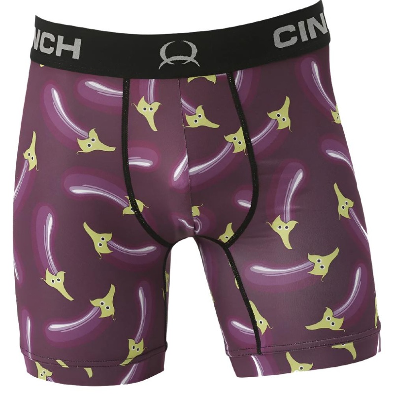 Cinch Men’s 6″ Eggplant Boxer Brief – Purple