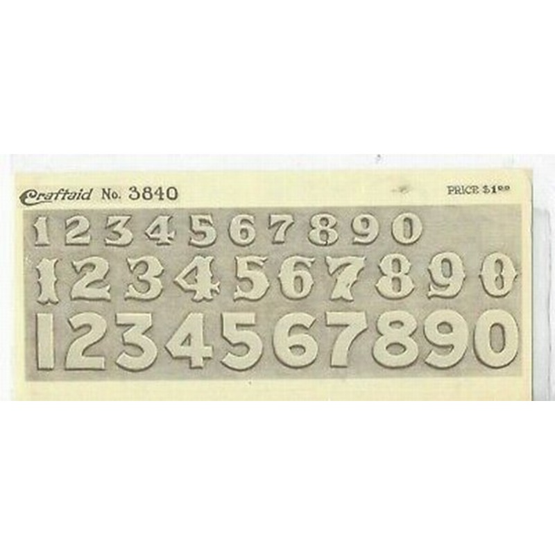 Craftaid pattern no 3840 numbers