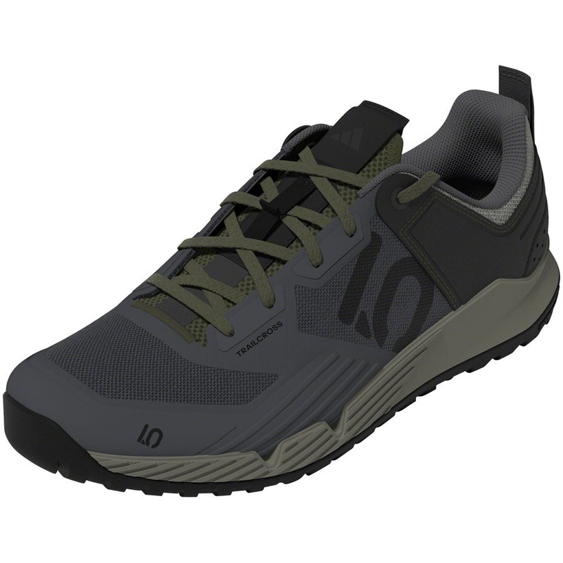 Five Ten Trailcross XT Flat Shoes – Mens Gray Six/Core BLK/Olive Strata 7.5
