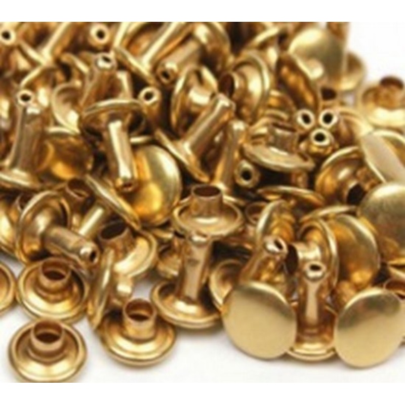 Rivets male female per 10 gold 8mm
