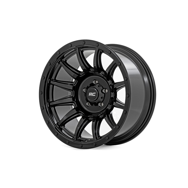 Rough Country | Rough Country 90 Series Wheel | One-Piece | Gloss Black | 20×9 | 6×5.5 | -12mm | 90201212B