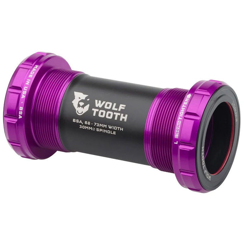 Wolf Tooth Bottom Bracket – English BSA 68/73mm For 30mm Spindle Ultraviolet Purple