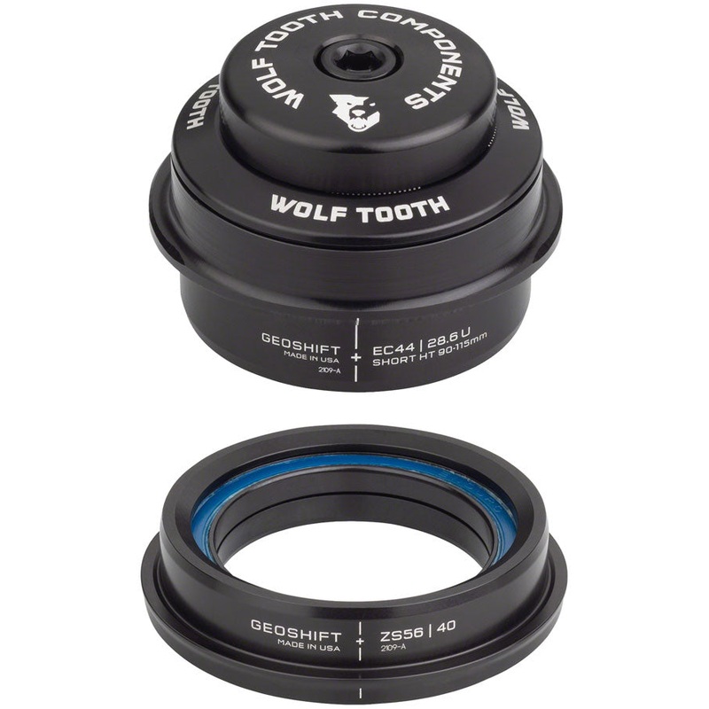 Wolf Tooth GeoShift Performance Angle Headset – 2 Deg, Short, EC44/ZS56, Black