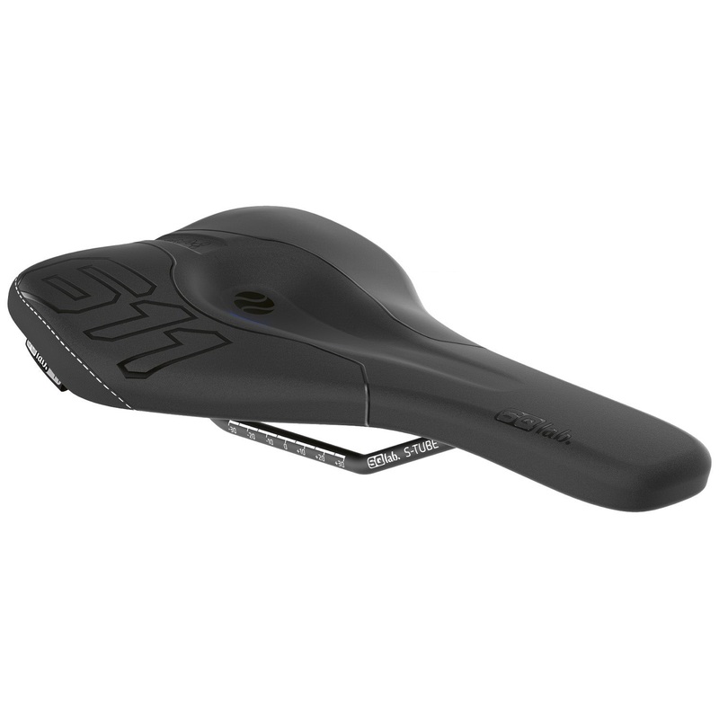 SQLab 611 Ergowave S-Tube Saddle – Black – Steel (Lightweight) – 130mm