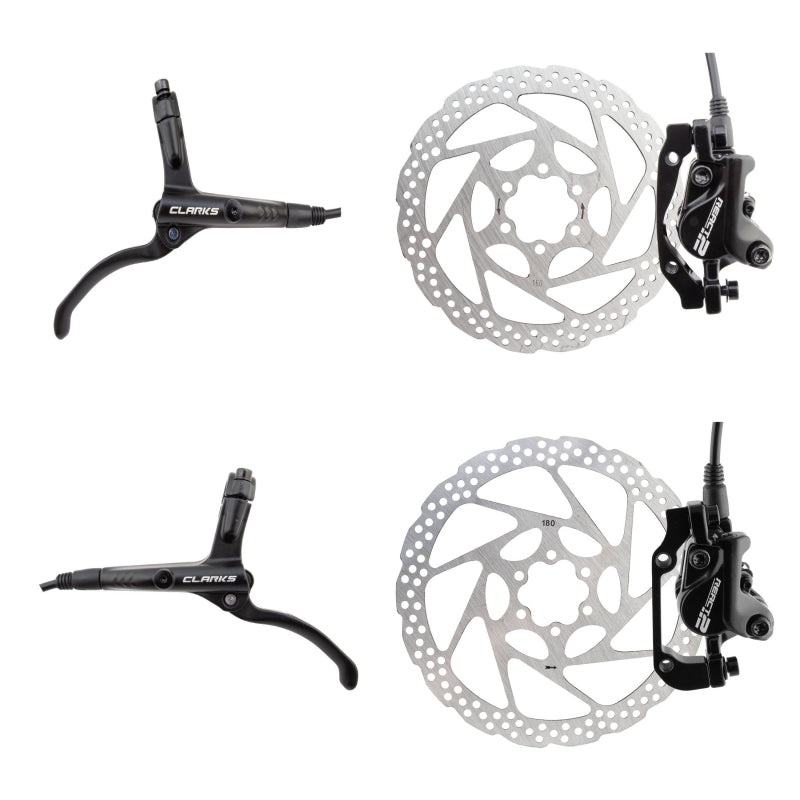 Clarks React 2 Hydraulic Disc Brake Kit Pair disc brake Black