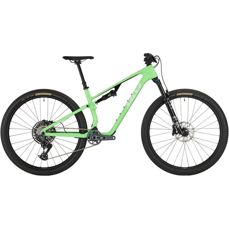 Salsa Spearfish C Deluxe GX AXS Transmission Bike – 29″ Carbon Citrus Green Large