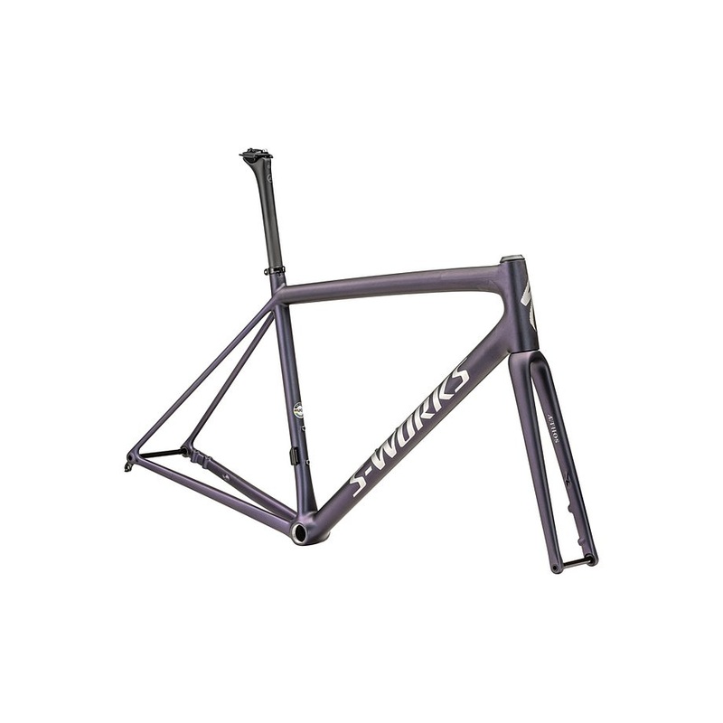 Specialized Aethos S-Works Frameset Satin 25% Violet Ghost Pearl Over Carbon / Brushed Chrome 58