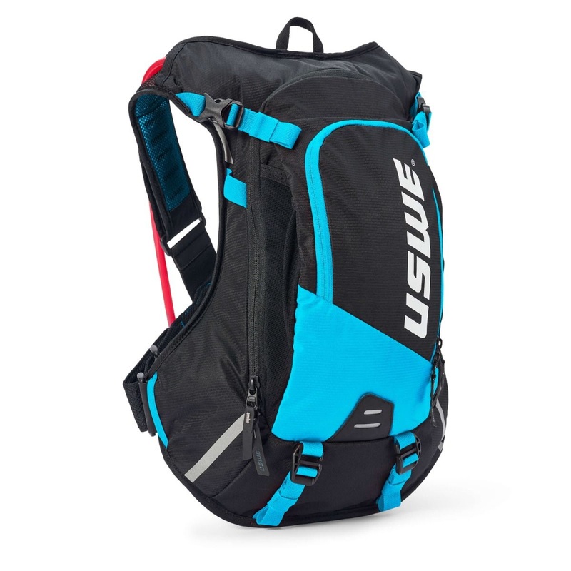 USWE MTB Hydro 12 Hydration Pack – Black – Blue Horizon  – 12L Pack – 3.0L Bladder