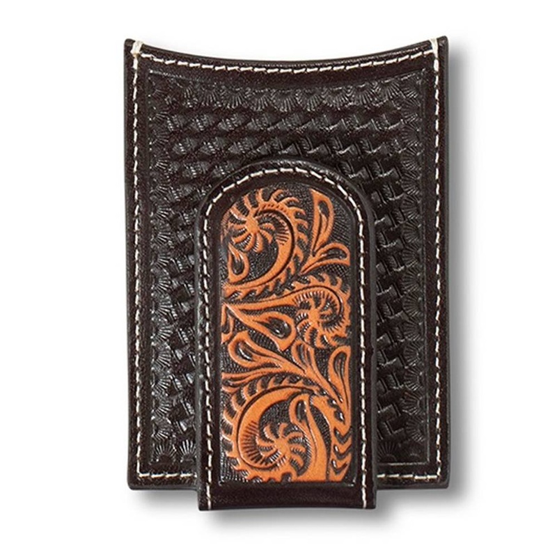 Ariat Floral Filigree Card Case Money Clip