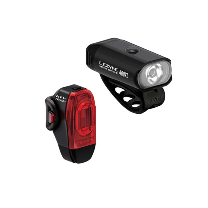 Lezyni Mini Drive 400XL KTV Drive Pro+ Bike Light Combo Set Black