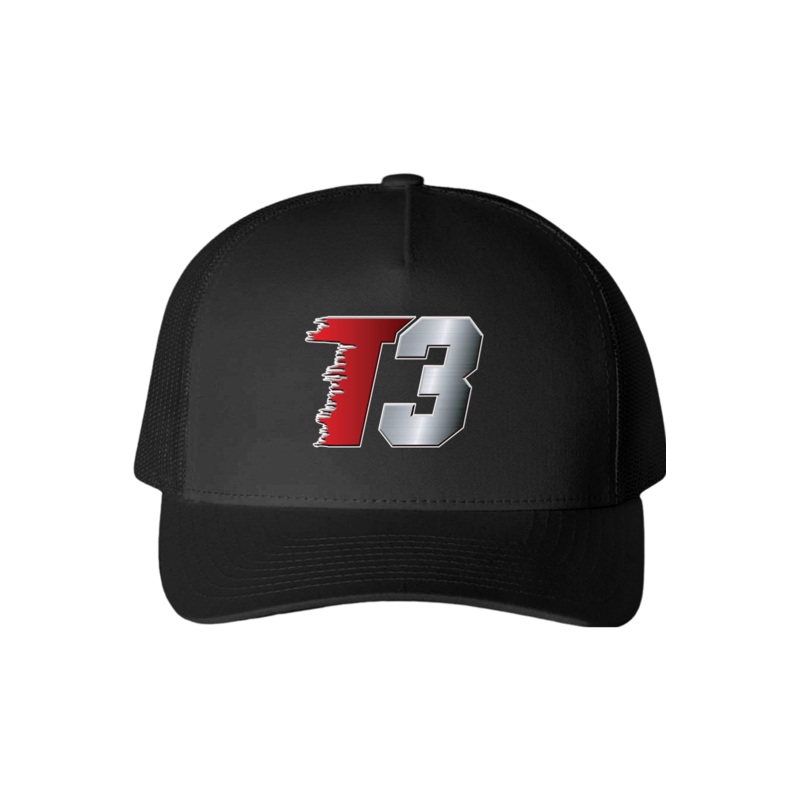 T3 Triathlon Club 2025 Five-Panel Retro Trucker Cap (FE) Black