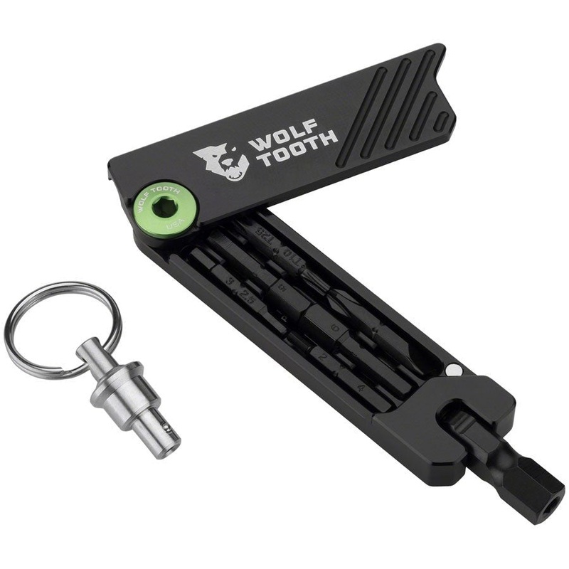 Wolf Tooth 6-Bit Hex Wrench Multi-Tool with Keyring – Green