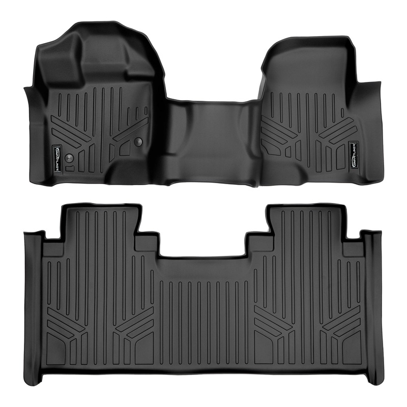 SMARTLINER Custom Fit Floor Liners For 2015-2025 Ford F-150 SuperCab with 1st Row Bench Seat with OTH Coverage Black