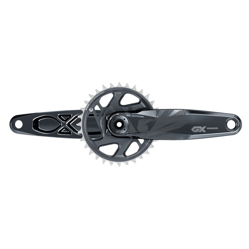 SRAM GX Eagle DUB Crankset – 68-73mm and BB86-92 – 28.99mm DUB – SRAM Direct Mount – 170mm – Lunar Grey – 32T – X-Sync 2 Direct Mount – Super Boost Plus