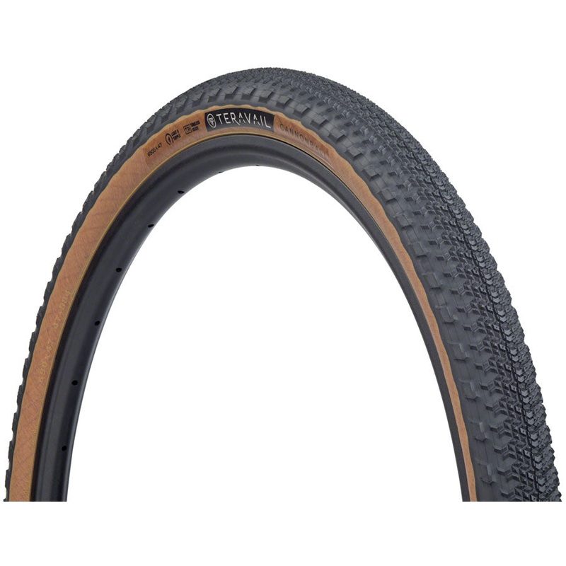 Teravail Cannonball Tire – 650b x 47, Tubeless, Folding, Tan, Durable, Fast Compound