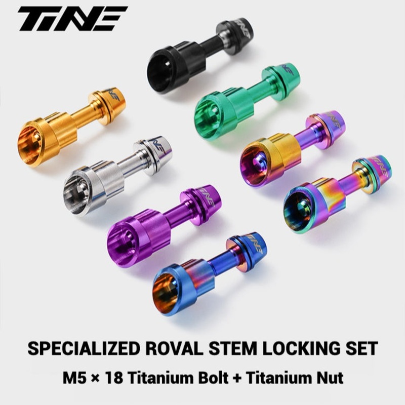 TiNE Titanium Alloy Handlebar Clamp Bolt Kit for Specialized Roval Rapide | M518mm Stem Lock Set Black