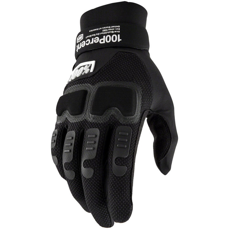 100% Langdale Gloves – Black, Small
