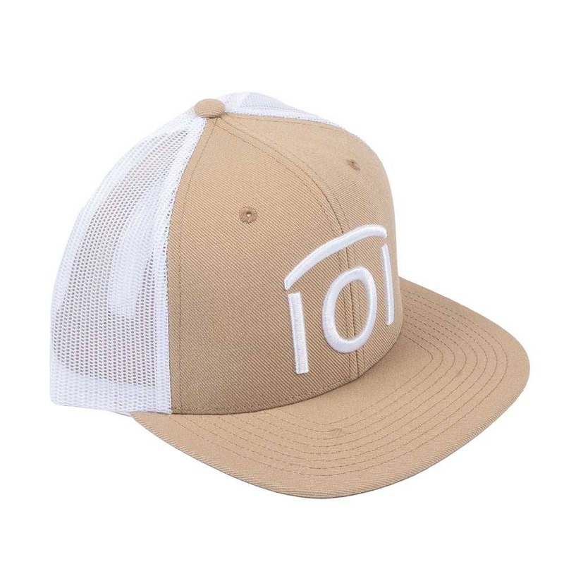 101 Ranch Logo Flatbill Cap – Khaki/White