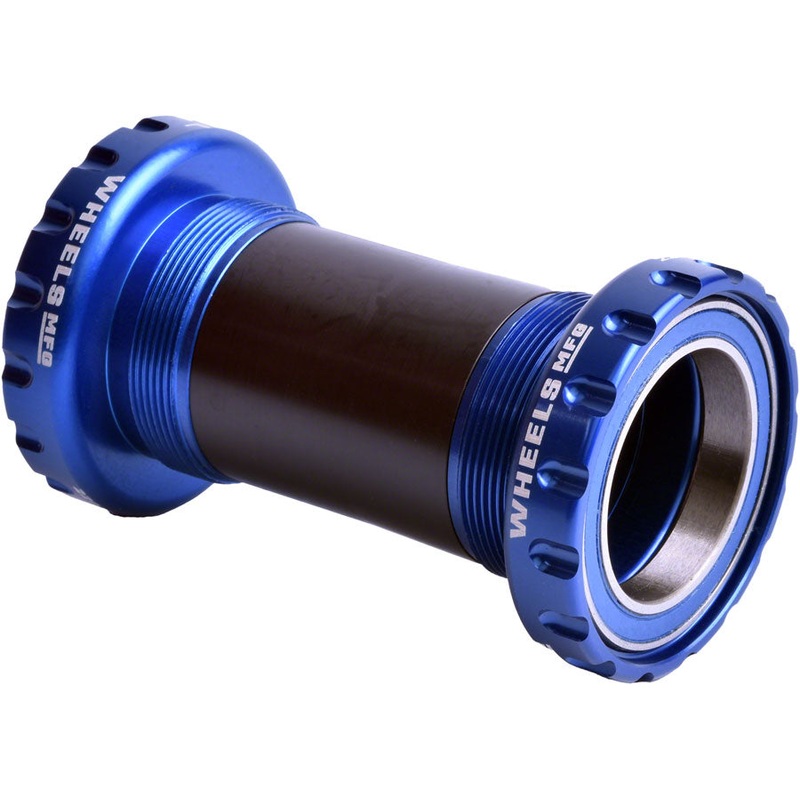 Wheels Manufacturing BSA 30 Bottom Bracket – English (BSA) Frame Interface, ABEC-3 Bearings, For 30mm Spindle, Blue