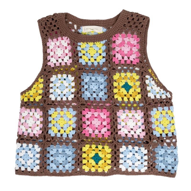 Crochet Sleeveless Sweater – FINAL SALE