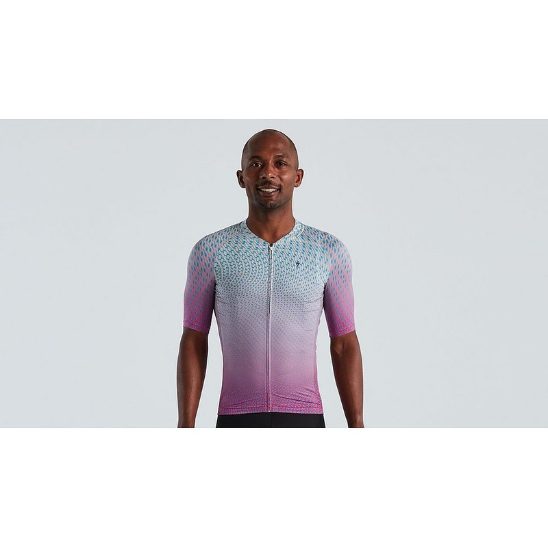 Specialized Sl Bicycledelics Jersey Ss Men Ice Papaya/Pro Blue Xl