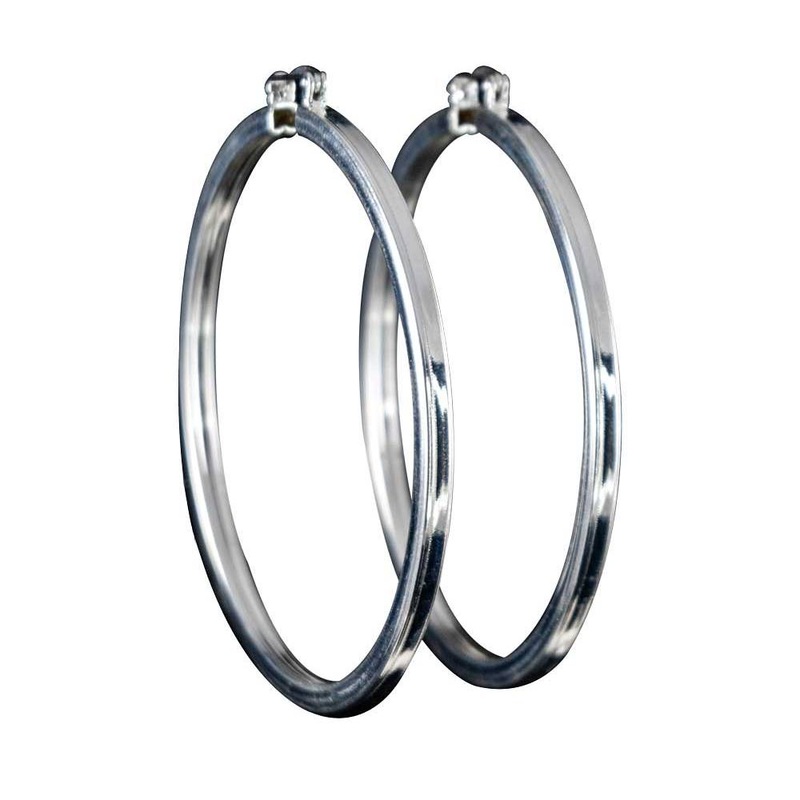 2″ Sterling Hoop Earrings