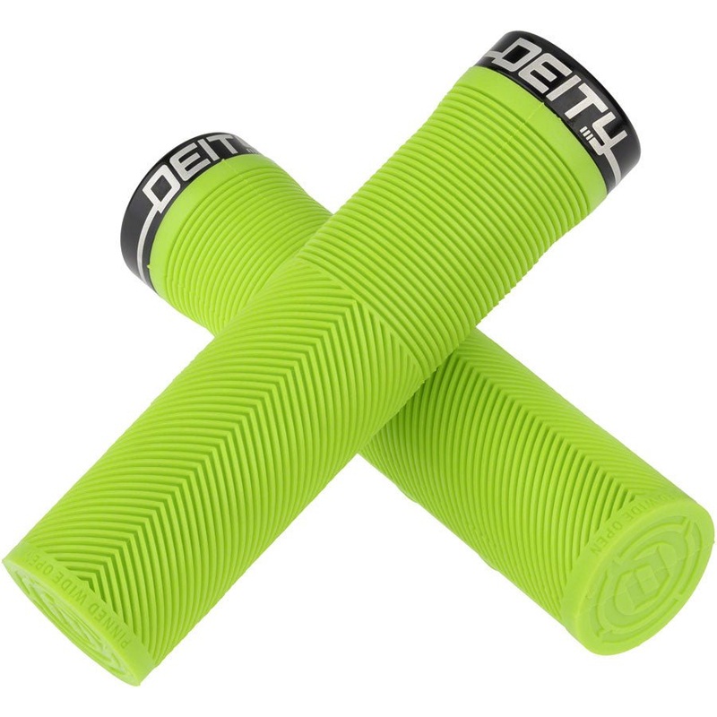 DEITY Knuckleduster Grips – Green Lock-On