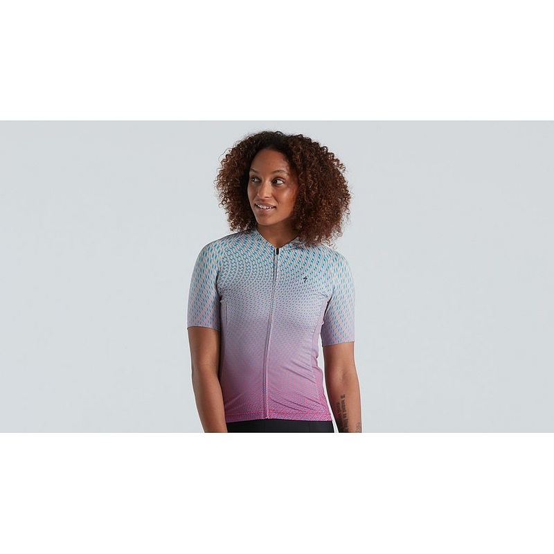 Specialized Sl Bicycledelics Jersey Ss Wmn Ice Papaya/Pro Blue Xxl
