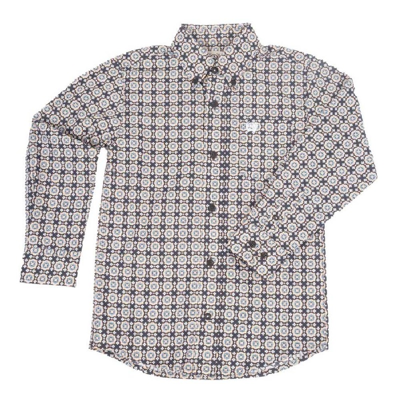 Cinch Boy’s Geo Print Button Down Shirt
