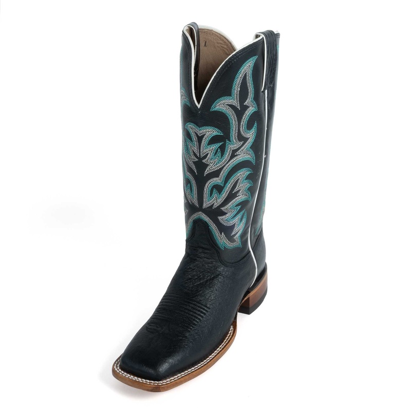 Justin Women’s Tatum Black Smooth Ostrich Western Boot