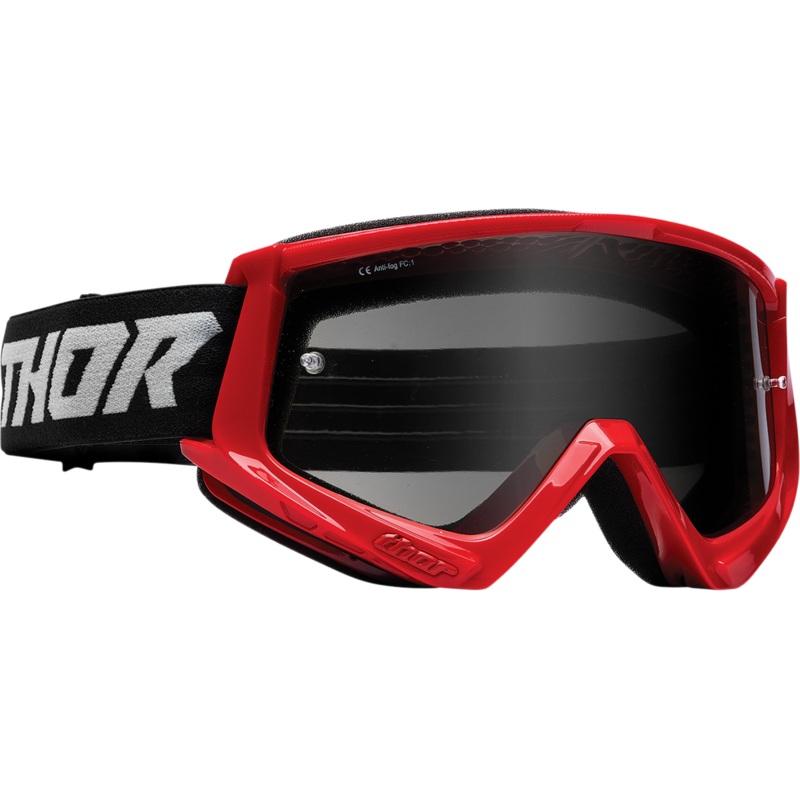 THOR Combat Sand Goggle – Racer – Red/Gray – Smoke Lens 2601-2697