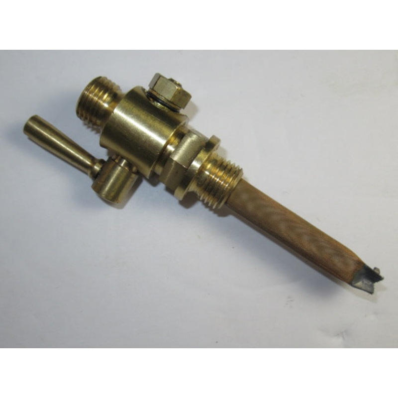 Brass petcock 1/4″ x 1/4″ Large bore with screen 82-3057