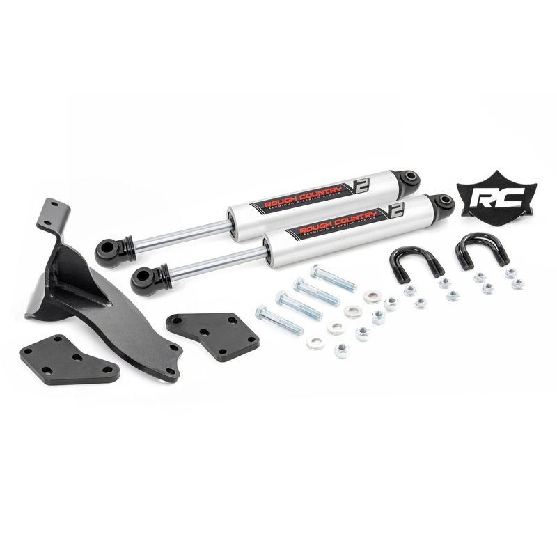 Rough Country | V2 Steering Stabilizer | Dual | 2.5-8 Inch Lift | Ram 2500 (14-26)/3500 (13-25)  | 8749470