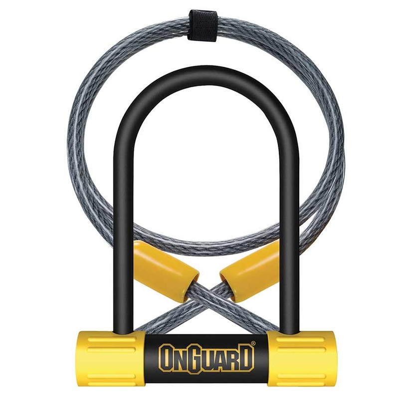 OnGuard BullDog Series U-Lock – 3.5 x 5.5″ Keyed BLK/YLW Includes 4′ cable bracket
