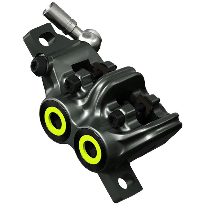 Magura MT7 Disc Brake Caliper – Front Rear Post Mount 4-Piston Gray/YLW