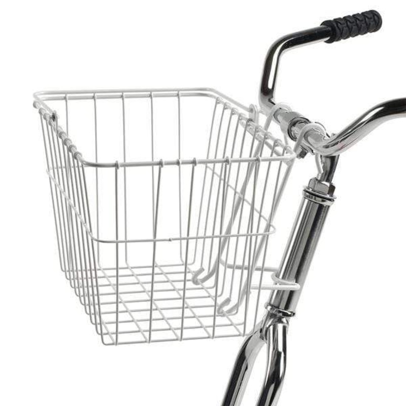 133 Standard QR Front Bike Basket – White