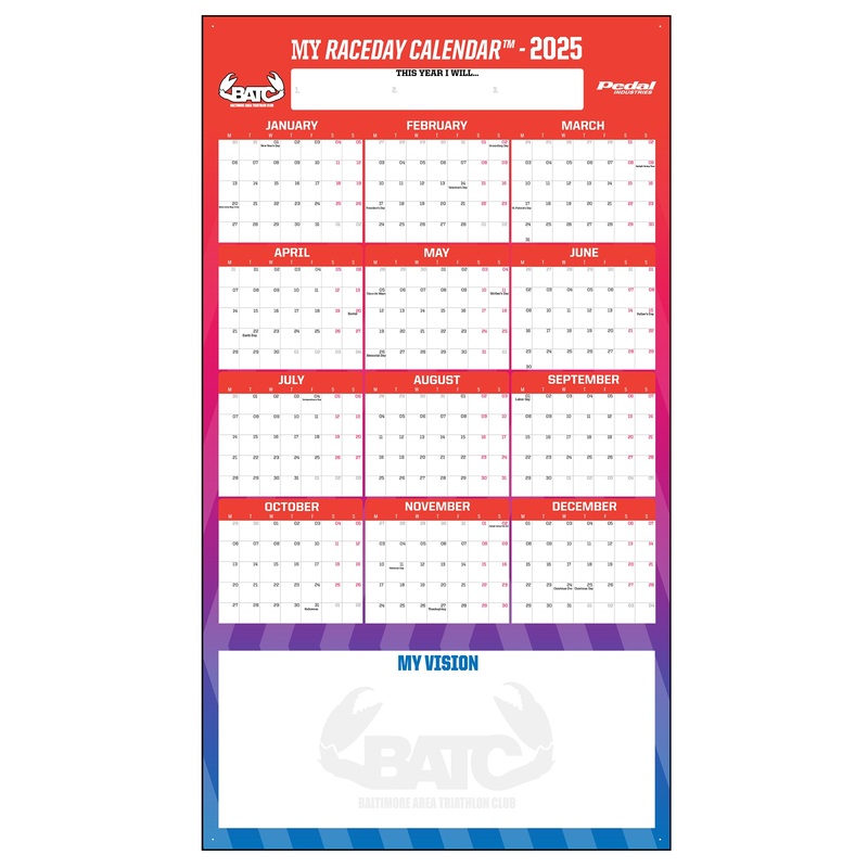BATC 2025 GIANT MY RACEDAY CALENDAR