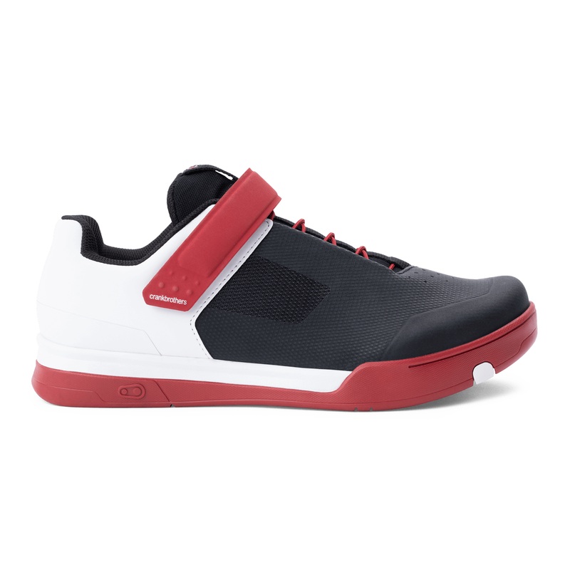 Crank Brothers Mallet Speedlace Clipless Shoes – US 8.5 – Black – Red – White