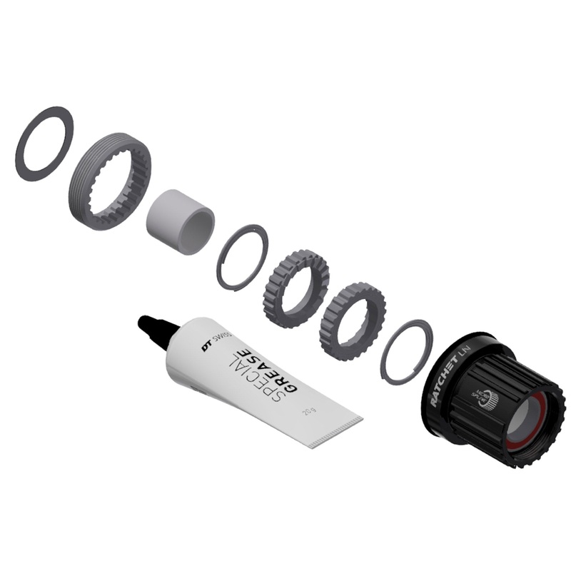 DT Swiss Ratchet LN Freehub Body Upgrade Kit – Shimano Micro Spline, Standard, Aluminum, Sealed Bearing, 18T