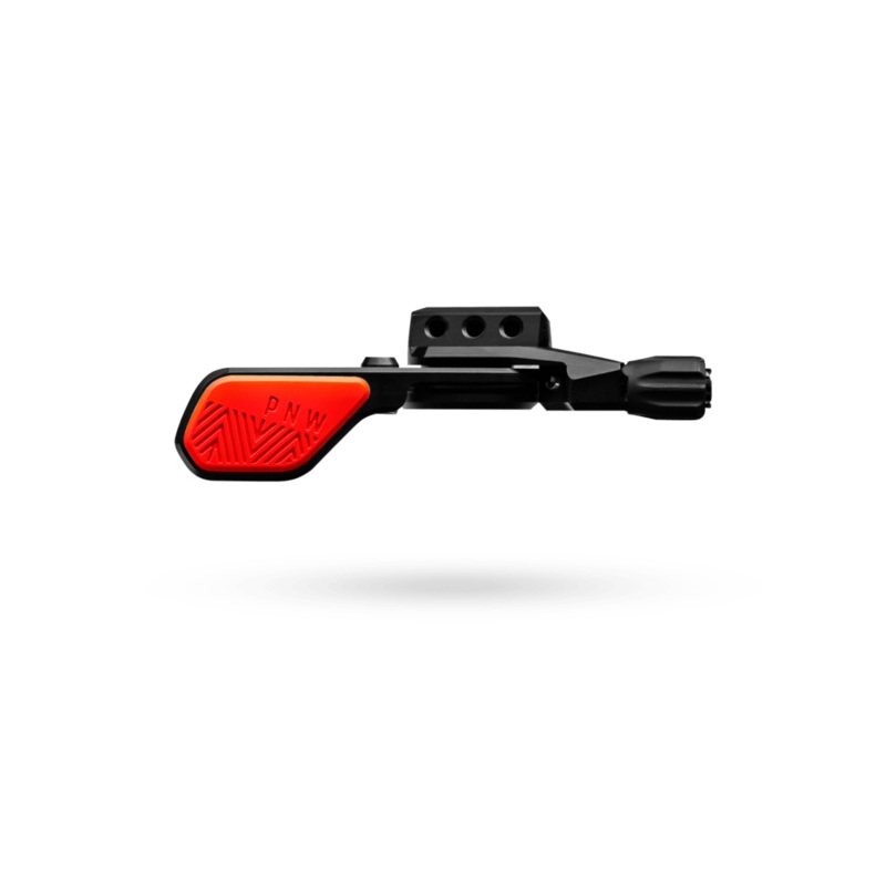 PNW Loam Lever V2 Dropper Post Lever, iSpec II Mount Clamp, Black/Red