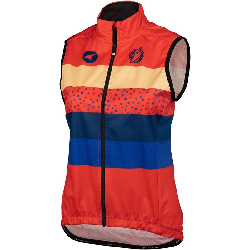 Salsa Team Polytone Women’s Vest – Red w/ Stripes Large