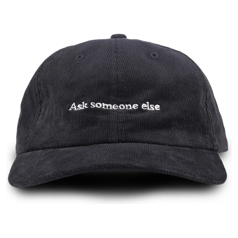 Ask Someone Else Hat – Black Corduroy Black