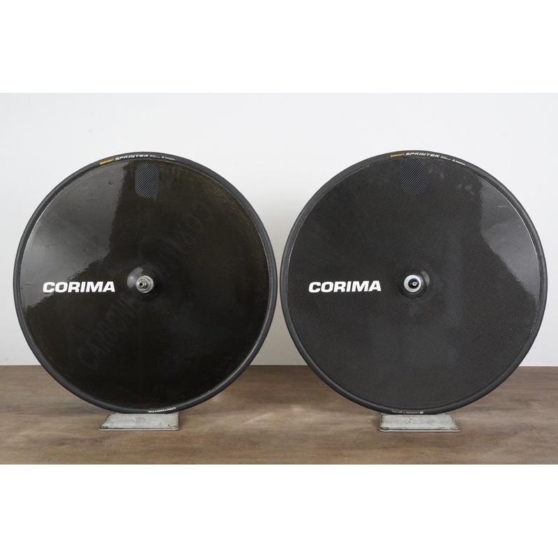 Corima Disc Tubular Carbon Track Wheelset + Wheel Bags Fixed Gear