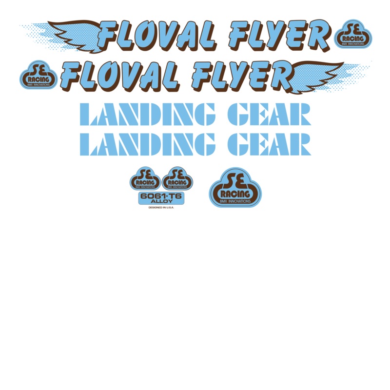 Floval Flyer Decal Set White