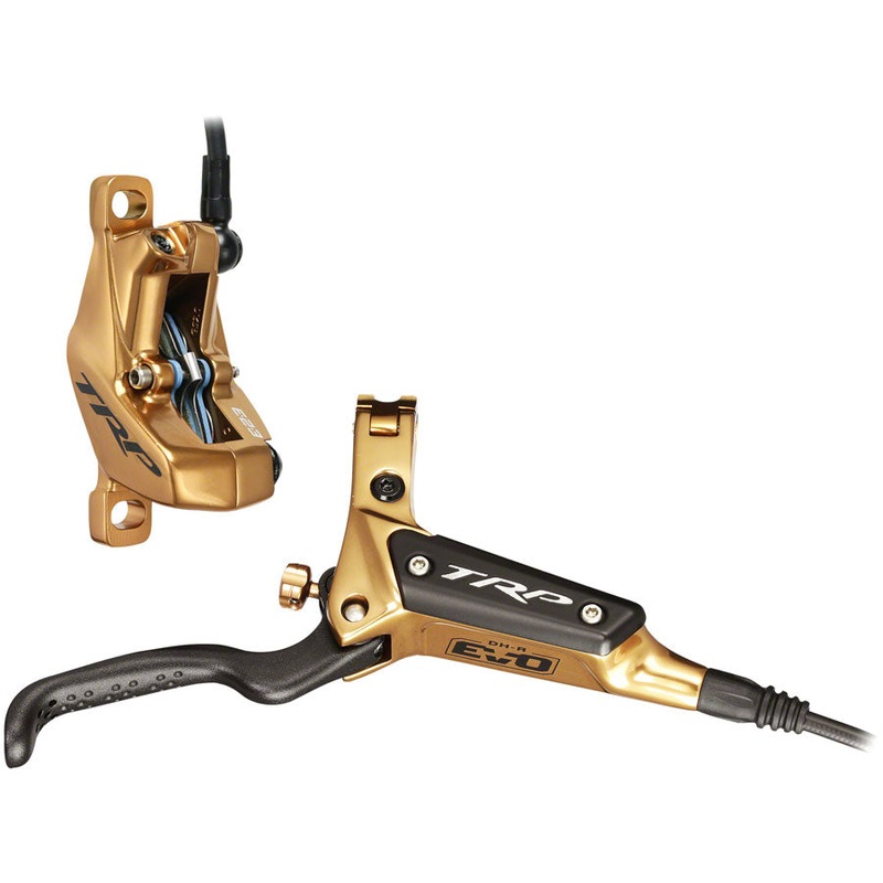 TRP DH-R EVO HD-M846 Disc Brake and Lever – Rear, Hydraulic, Post Mount, Gold