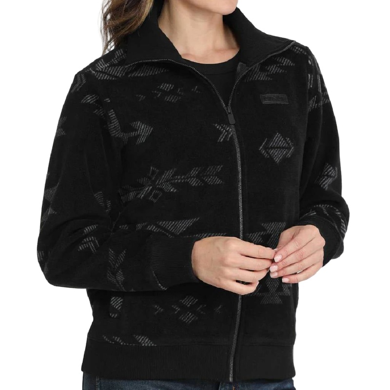 Cinch Women’s Black Aztec Fleece Jacket